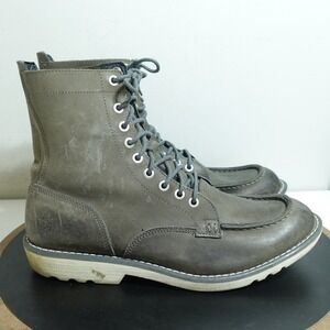 Timberland Moc Toe Boots Men US 10 Green Leather Lace Up Earthkeepers Waterproof